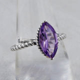 925 Sterling Silver Amethyst Ring