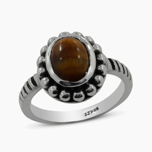 Tiger Eye Sterling Silver Rings
