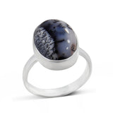 Dendritic Opal Silver Ring