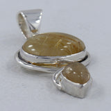 Rutilated Quartz Silver Pendant