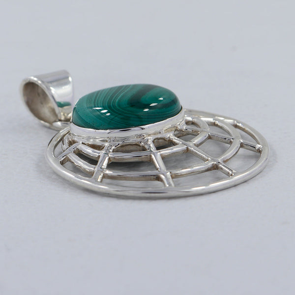 925 Sterling Silver Malachite Pendants