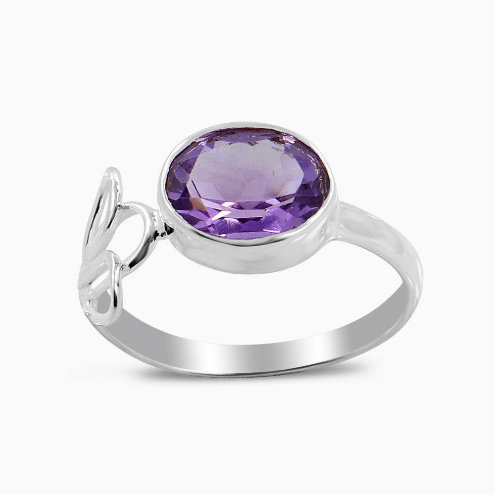 925 Sterling Silver Amethyst Ring