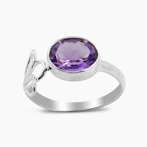 925 Sterling Silver Amethyst Ring