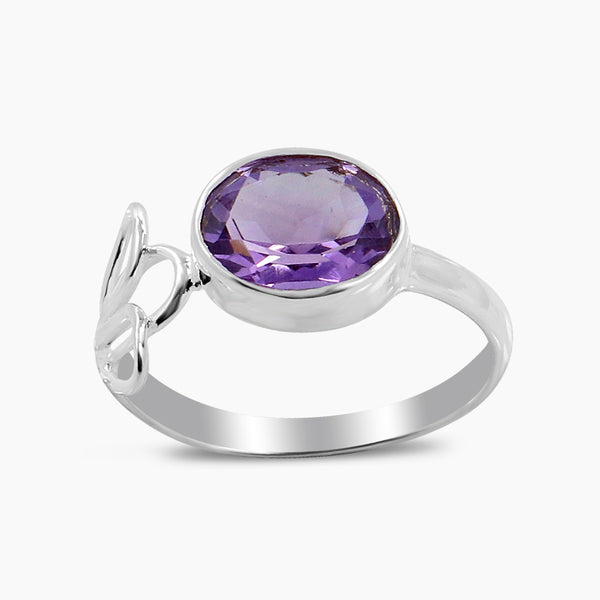 925 Sterling Silver Amethyst Ring