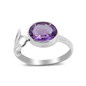 925 Sterling Silver Amethyst Ring