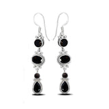 Smoky Quartz Silver Earrings