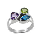 Natural Amethyst Gemstone Birthstone Ring