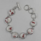 Thulite Bracelet - Pink Thulite Gemstone Jewelry