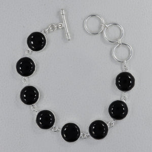 925 Silver Black Onyx Bracelet