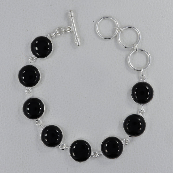 925 Silver Black Onyx Bracelet