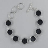 Black Onyx Silver Bracelet