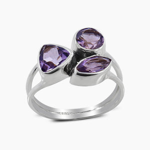 925 Sterling Silver Amethyst Ring