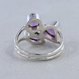 Natural Amethyst Gemstone Birthstone Ring