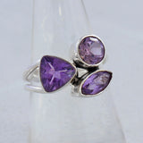 Natural Amethyst Gemstone Birthstone Ring