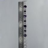 Amethyst Tumbled 925 Sterling Silver Fine Bracelet