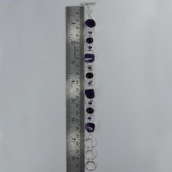 925 Sterling Silver Amethyst Bracelet