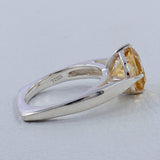 Natural Citrine Silver Ring