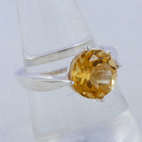 Natural Citrine Silver Ring