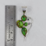 Multi Tourmaline Hessonite Gemstone Silver Pendant