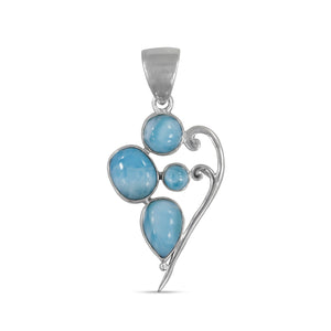 Hessonite Gemstone Silver Pendant