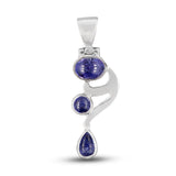 925 Sterling Silver Tanzanite Cab Pendant