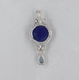 925 Sterling Silver Charoite Pendant