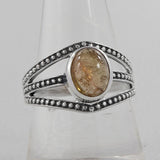 925 Sterling Silver Citrine Rings