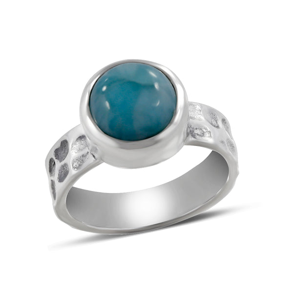 925 Sterling Silver Larimar Ring