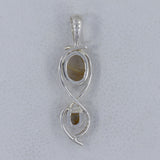 925 Silver Rainbow Calsilica Pendant