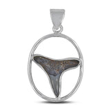 Shark Tooth Sterling Silver Pendant