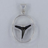 Shark Tooth Sterling Silver Pendant