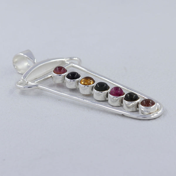 925 Sterling Silver Tourmaline Pendants