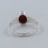 Natural Garnet Silver Ring