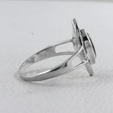 Natural Green Amethyst Silver Rings