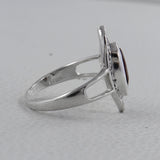 Natural Green Amethyst Silver Rings