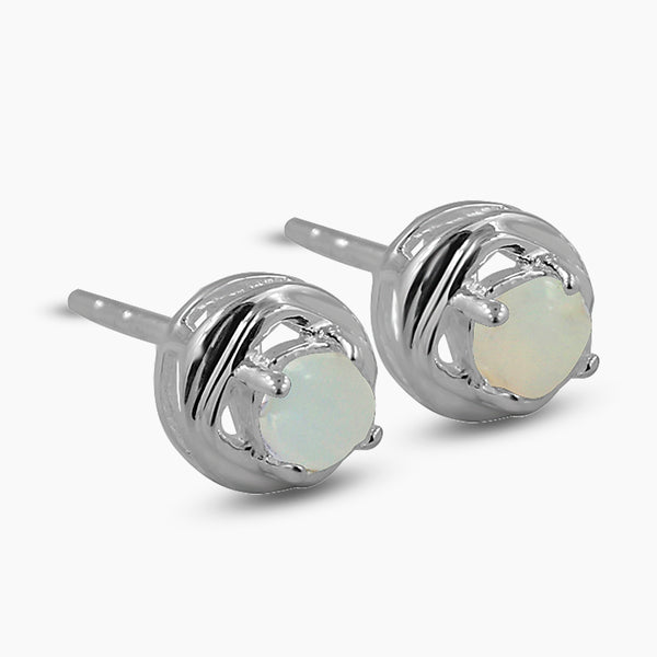 Peridot Silver Studs Earrings