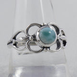 Natural Rainbow Moonstone Silver Rings