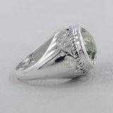 Green Amethyst 925 Sterling Silver Ring