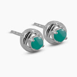 Peridot Silver Studs Earrings
