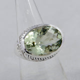 Green Amethyst 925 Sterling Silver Ring