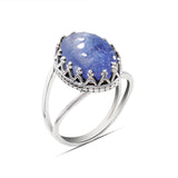 Genuine Tanzanite Silver Ring