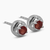 Peridot Silver Studs Earrings