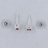 Rainbow Moonstone Studs Silver Earrings