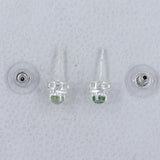 Rainbow Moonstone Studs Silver Earrings