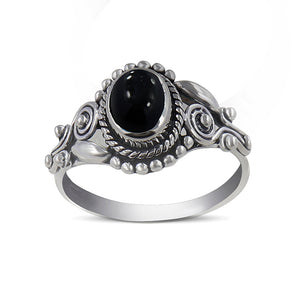 925 Sterling Silver Black Onyx Rings
