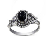 Black Onyx Silver Ring