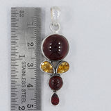 Hessonite 925 Silver Pendant