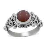 Garnet Silver Ring