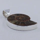 Fossil Ammonite Silver Pendant