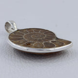 Fossil Ammonite Silver Pendant